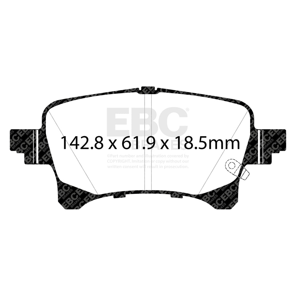 EBC Rear YellowStuff Brake Pads - Jeep Wrangler (JL) / Jeep Gladiator (DP43093R) — view 2