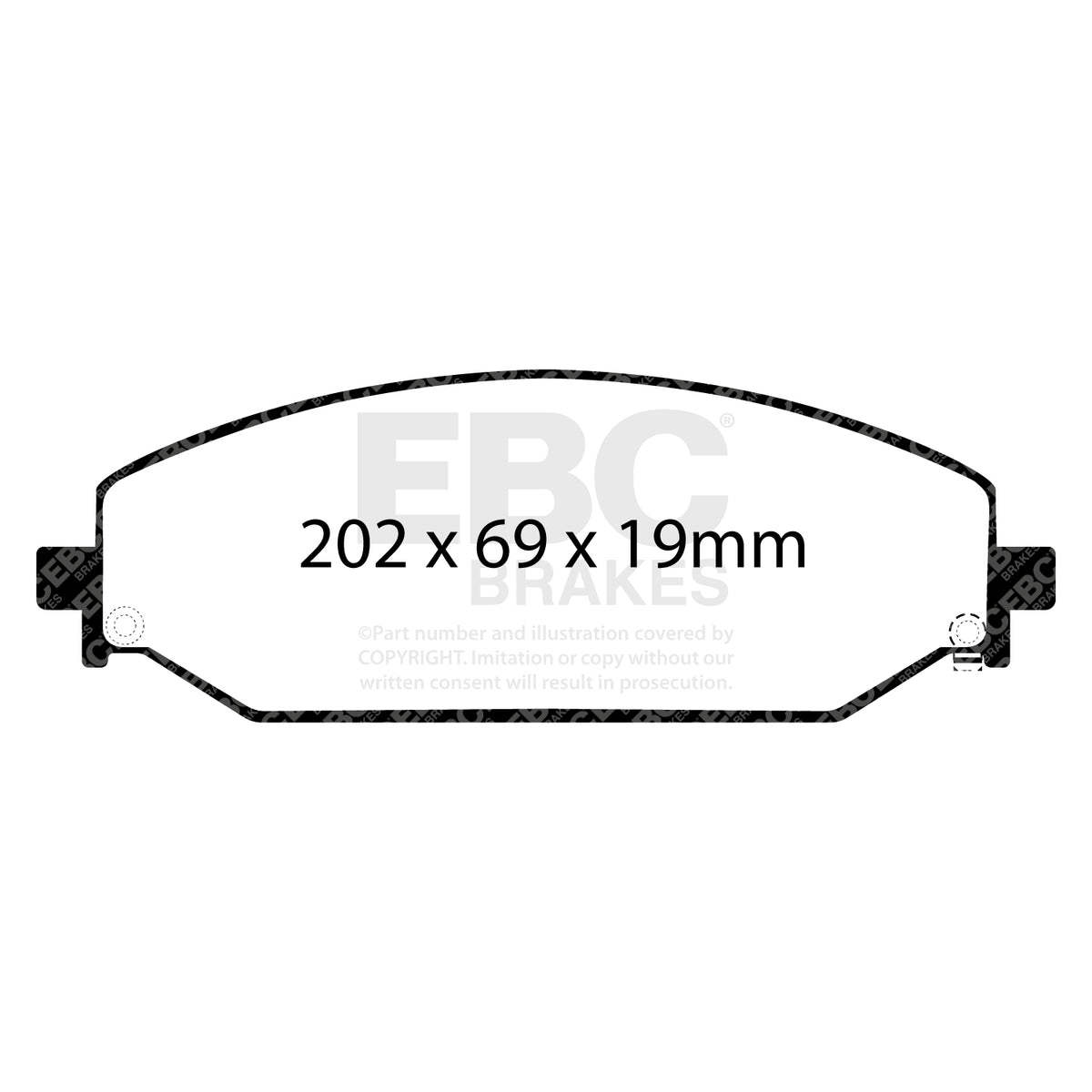 EBC Front YellowStuff Brake Pads - Ram Trucks 1500 (DP43094R) — view 2