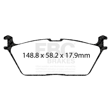 EBC Rear YellowStuff Brake Pads - Ram Trucks 1500 (DP43095R) — view 2