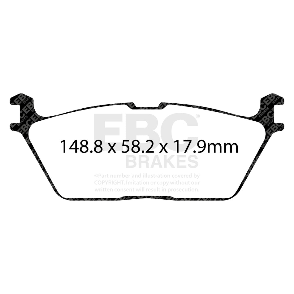EBC Rear YellowStuff Brake Pads - Ram Trucks 1500 (DP43095R) — view 2