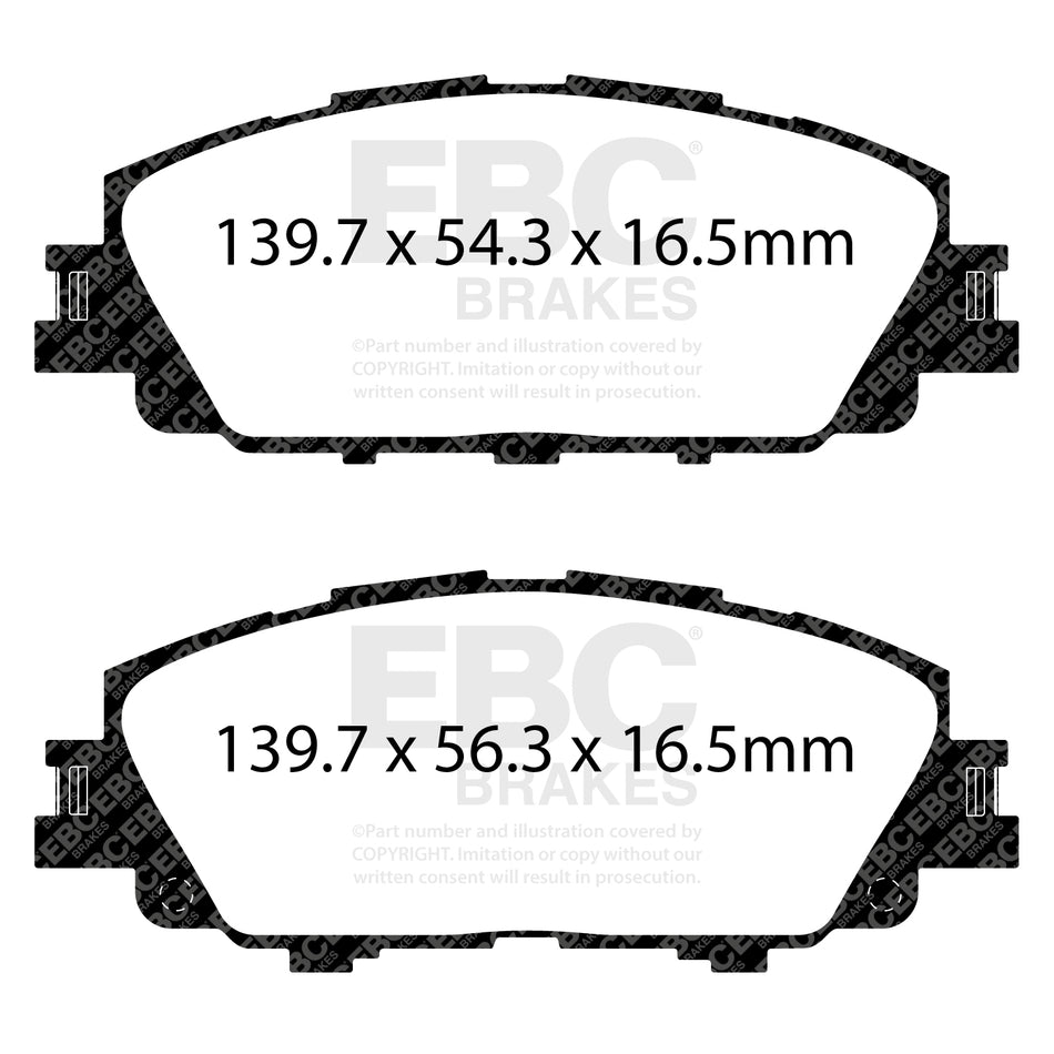 EBC Front Ultimax Brake Pads - Toyota Yaris Cross (DPX3099) — view 2