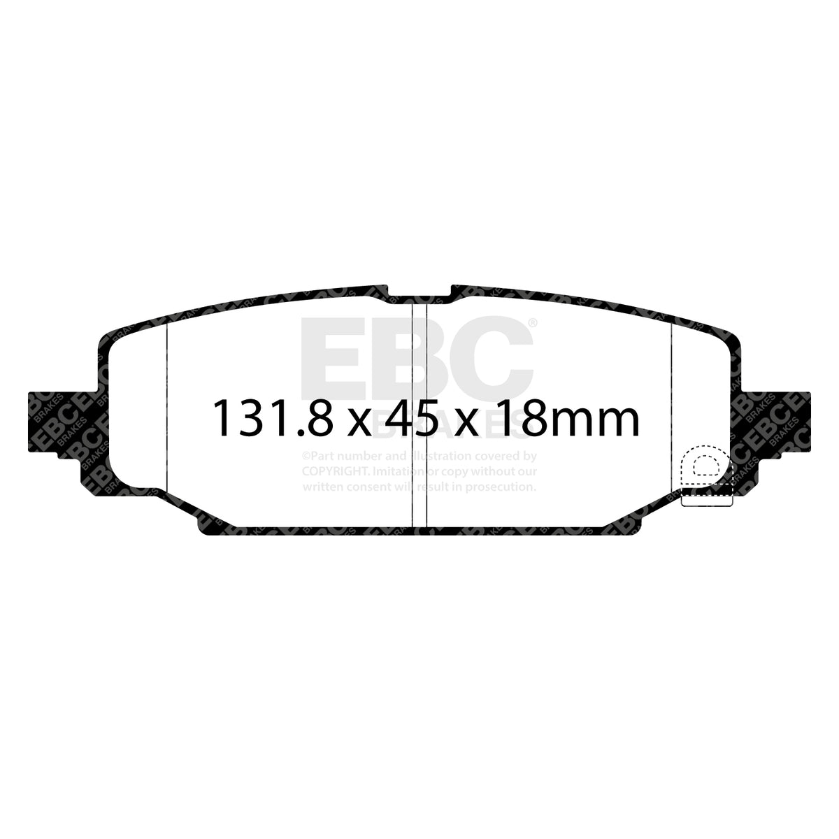 EBC Rear Ultimax Brake Pads - Jeep Wrangler (JL) (DPX3101) — view 2