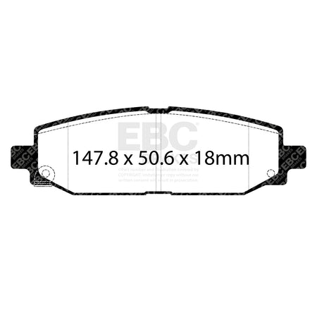 EBC Rear Ultimax Brake Pads - Jeep Wrangler (JL) (DPX3102) — view 2