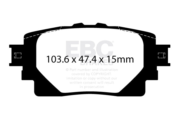 EBC Rear Ultimax Brake Pads - Toyota Rav 4 / Toyota Highlander (DPX3132)