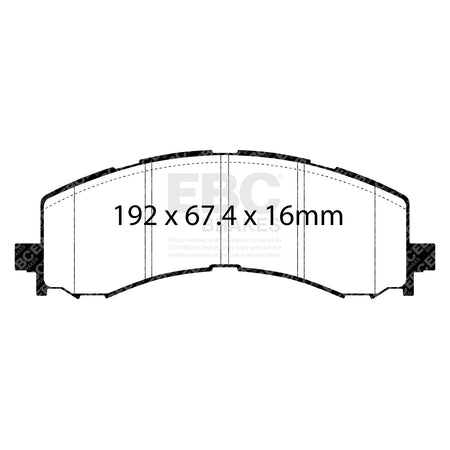 EBC Front YellowStuff Brake Pads - Ford F150 (DP43141R) — view 2