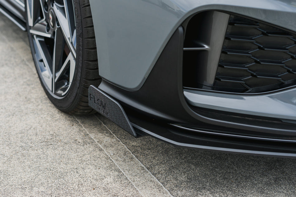 Flow Designs i30N-Line Hatch PDe.V6 FL 2024+ Front Lip Splitter Winglets (Pair)
