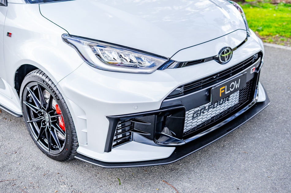 Flow Designs Toyota Yaris GR Gen2 2025 Chassis Mounted Front Lip Splitter & Bumper Reinforcement Plate