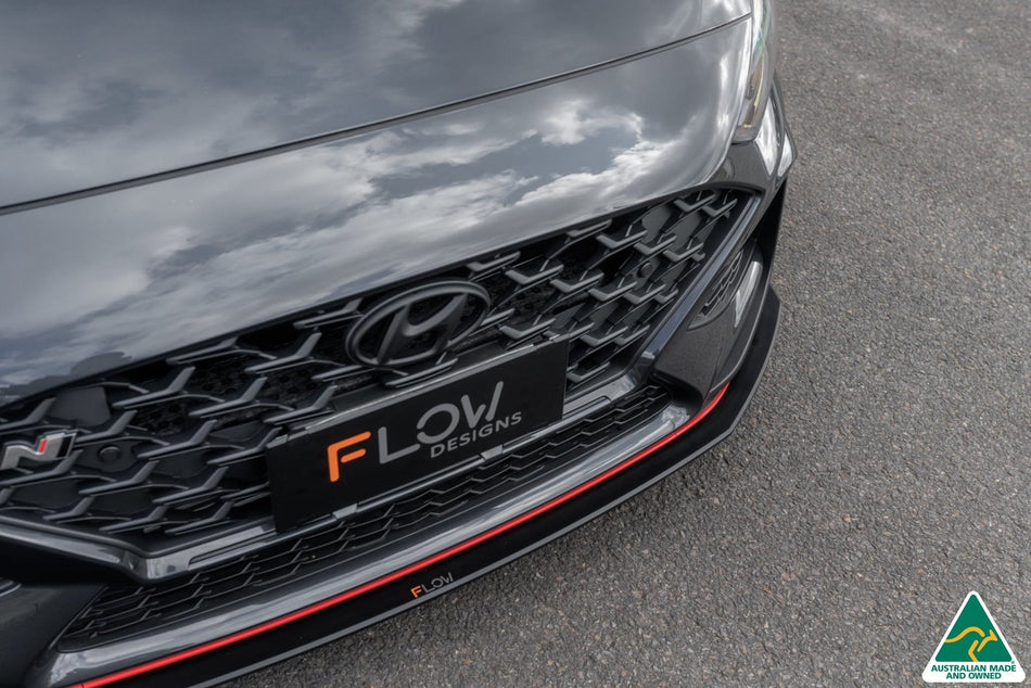 Flow Designs i30N Fastback PD FL 2022+ Front Lip Splitter & Reinforcement Brackets