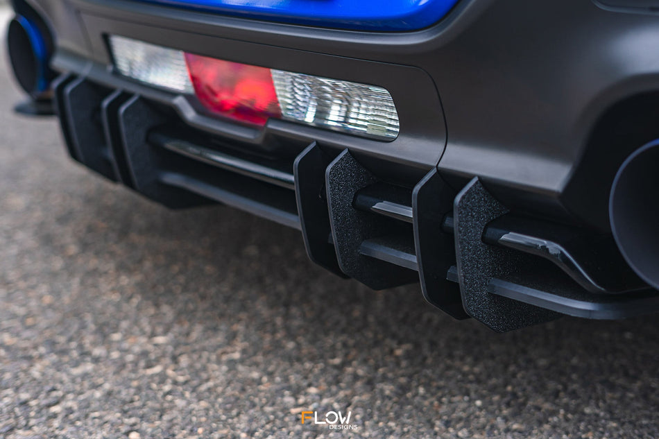 Flow Designs ZD8 BRZ STI Flow-Lock Rear Diffuser (TEXTURED)