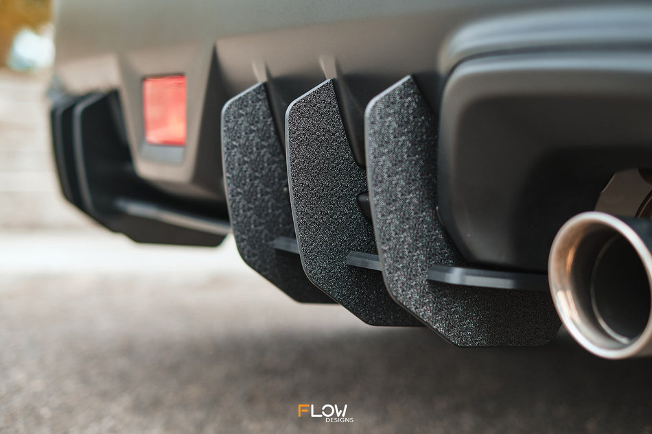 Flow Designs VB WRX Flow-Lock Rear Diffuser (TEXTURED)