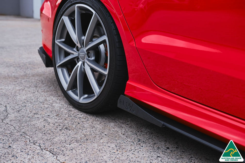 Flow Designs S3 8V Sedan Pre-Facelift Side Skirt Splitter Winglets (Pair)