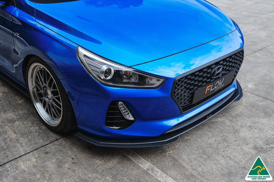 Flow Designs i30 SR Hatch (2017-2018) Front Lip Splitter Extensions (Pair)