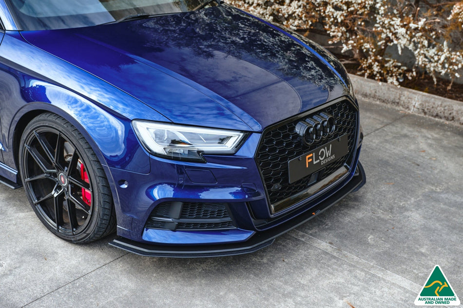 Flow Designs S3 8V Sedan Facelift Front Lip Splitter Extensions (Pair)