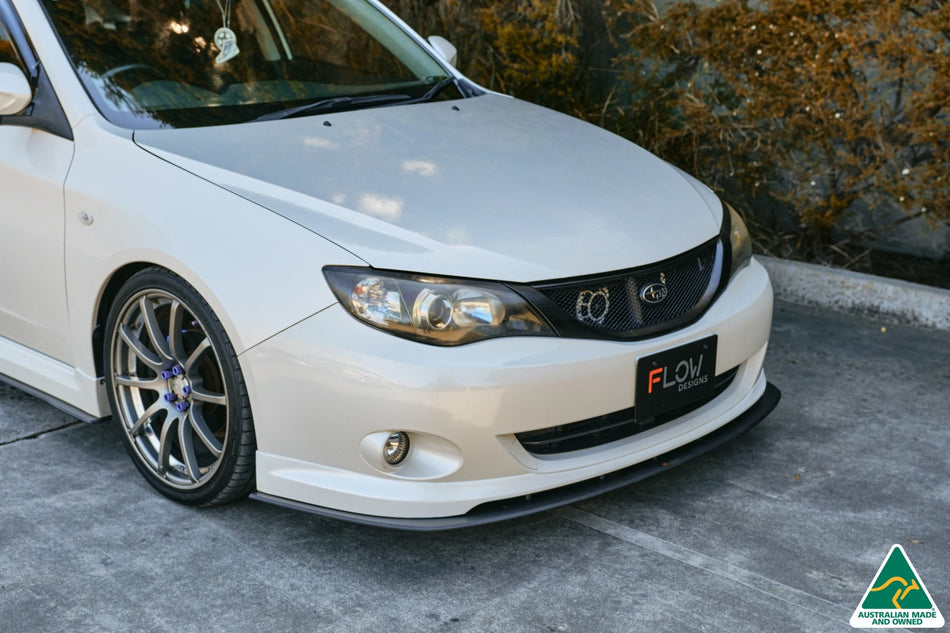 Flow Designs Impreza WRX/RS G3 Hatch PFL Front Lip Splitter & Mounting Brace