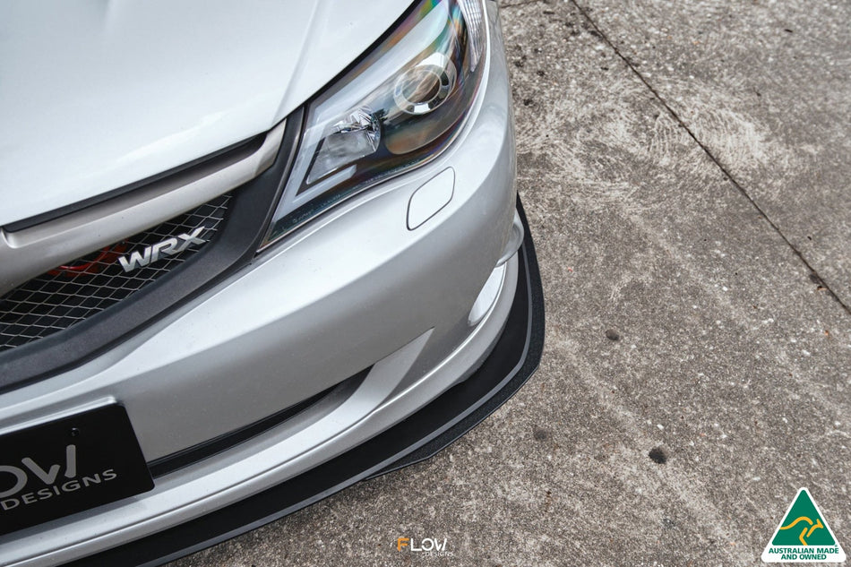 Flow Designs Impreza WRX/RS G3 Sedan PFL Front Lip Splitter Extensions (Pair)