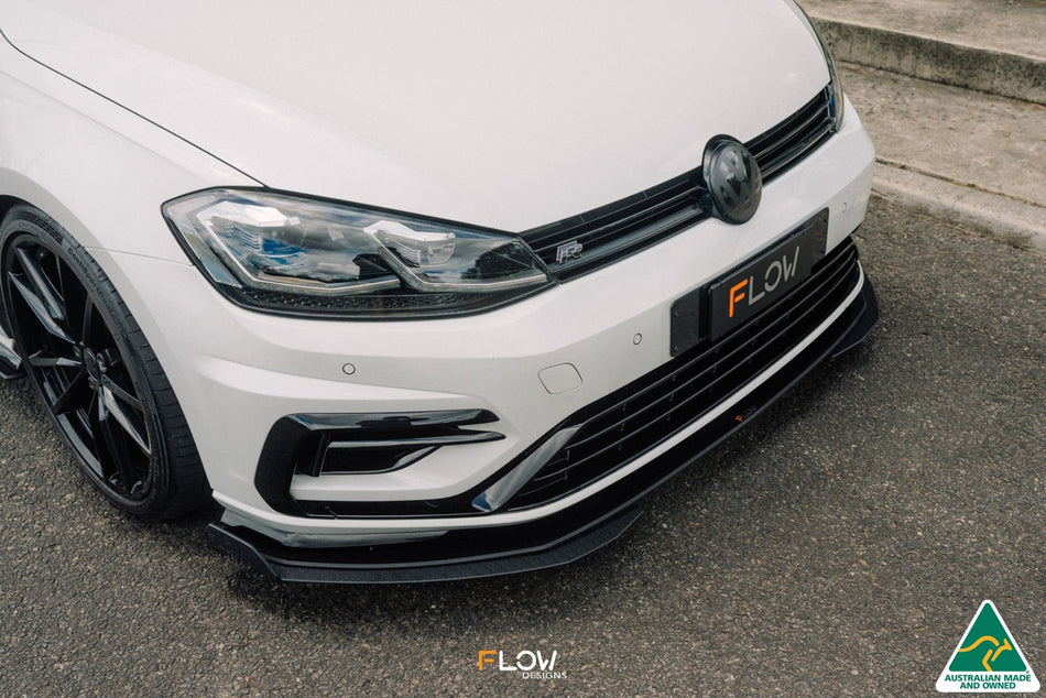 Flow Designs MK7.5 Golf R Wagon Front Lip Splitter Extensions (Pair)