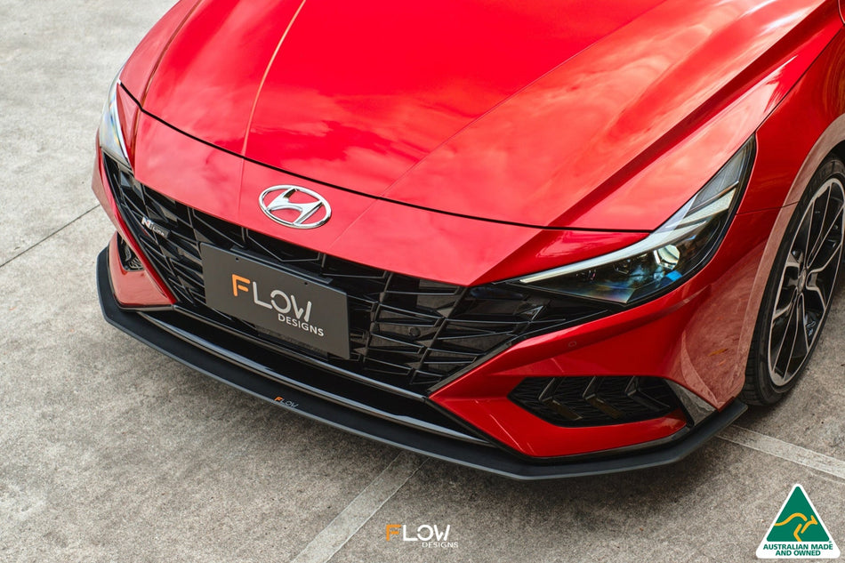 Flow Designs CN7 Elantra N Line Sedan 2020 Front Lip Splitter & Mounting Brace