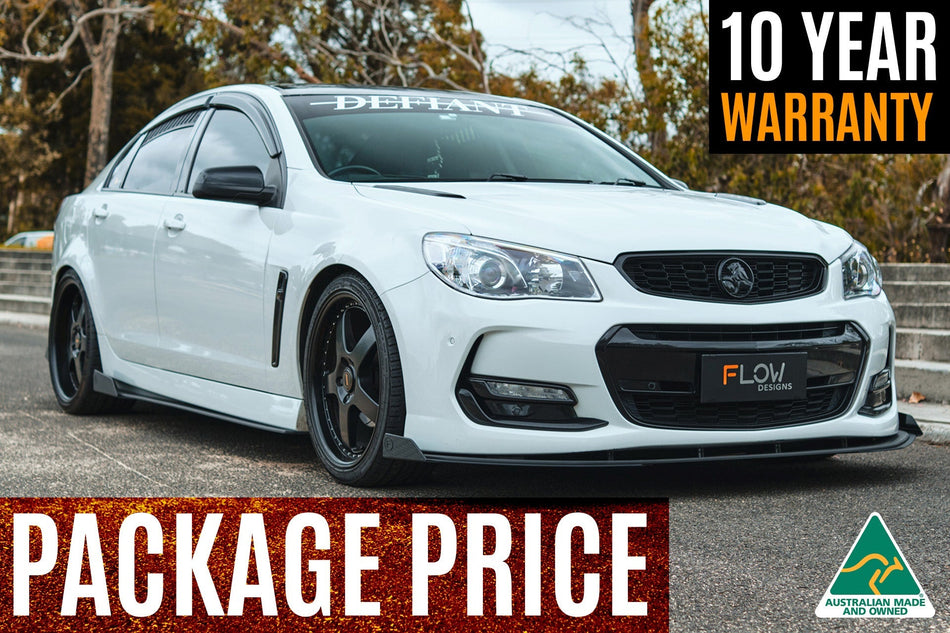Flow Designs VF Commodore S2 Sedan Full Lip Splitter Set
