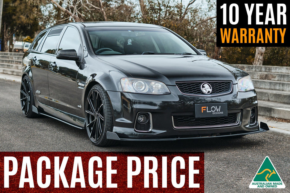 Flow Designs VE Commodore S2 Wagon Full Lip Splitter Set