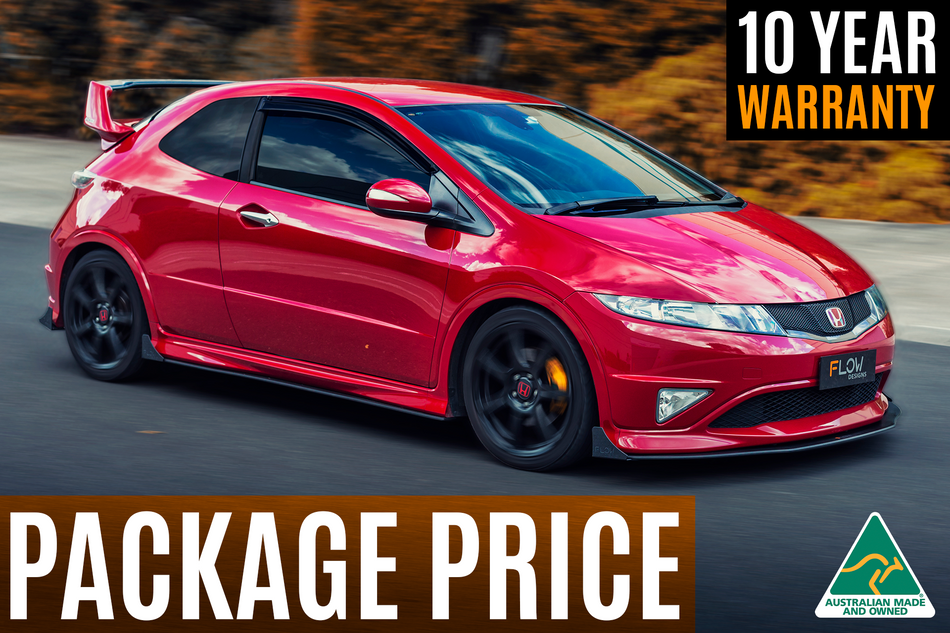 Flow Designs FN2 Civic Type R Full Lip Splitter Set