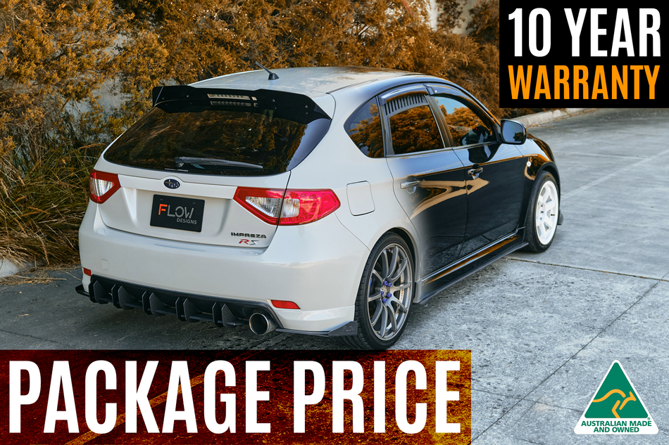 Flow Designs Impreza WRX/RS G3 Hatch PFL Full Lip Splitter Set