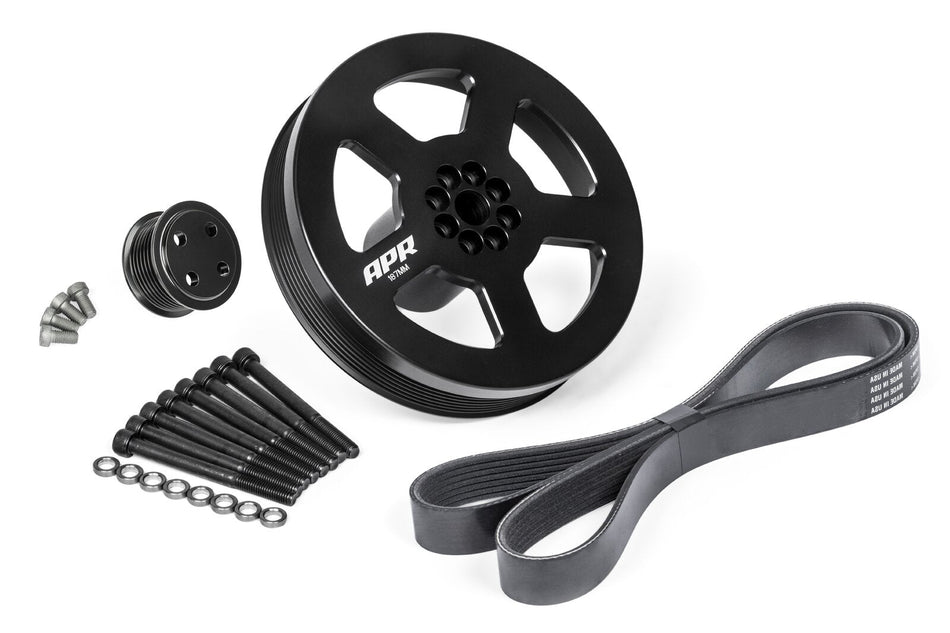 APR Supercharger Drive and Crank Pulley with Belt Bolt on Audi A6/A7/A8/Q5/Q7/S4/S5/SQ5 3.0TFSI