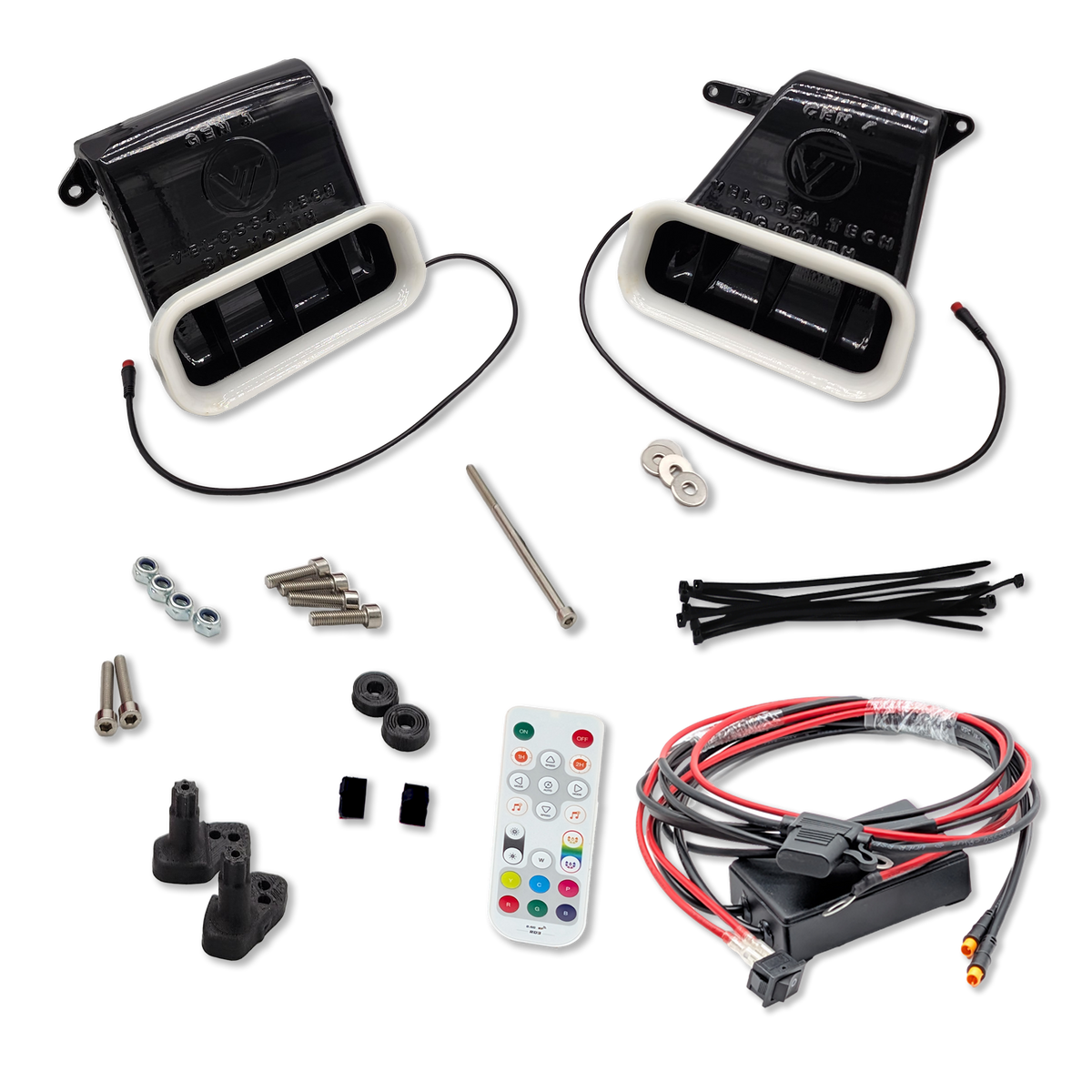 Velossa Tech Dual BIG MOUTH LIT KIT Ram Air Intake Snorkels | Ford Maverick (2.0L/2.5L Hybrid) 2022+