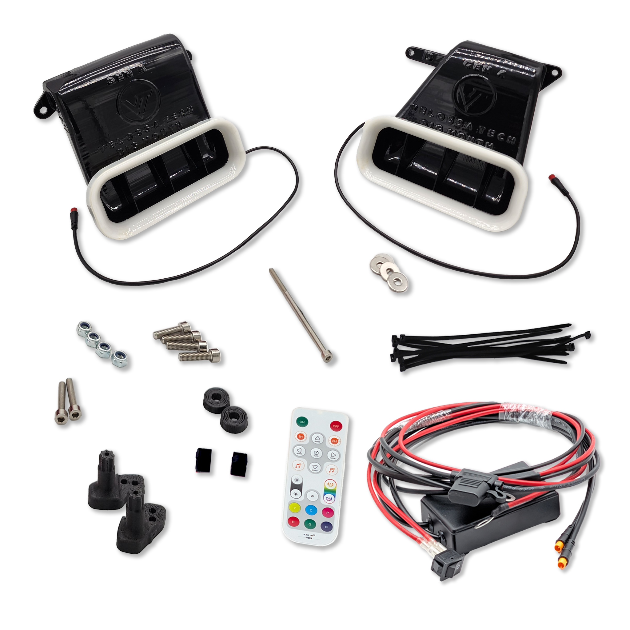 Velossa Tech Dual BIG MOUTH LIT KIT Ram Air Intake Snorkels | Ford Maverick (2.0L/2.5L Hybrid) 2022+