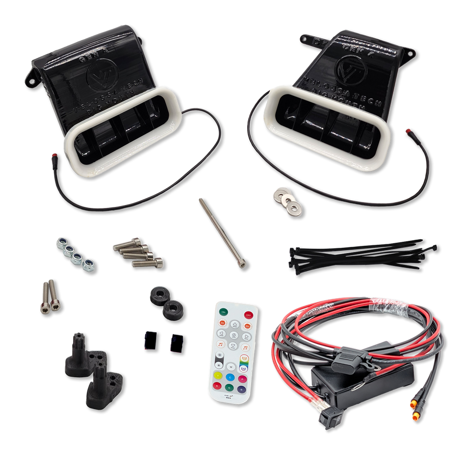Velossa Tech Dual BIG MOUTH LIT KIT Ram Air Intake Snorkels | Ford Maverick (2.0L/2.5L Hybrid) 2022+