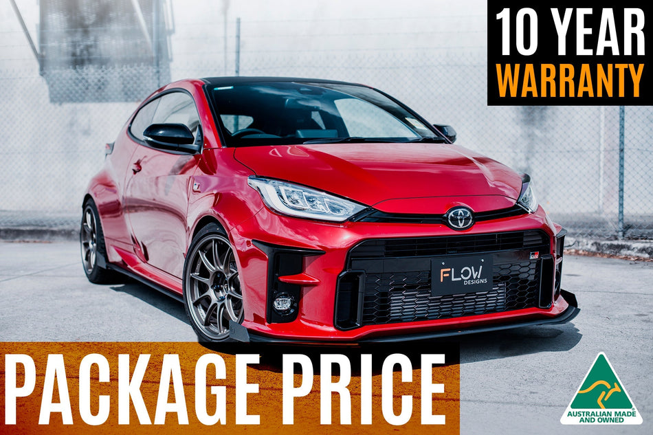 Flow Designs Yaris GR Gen1 Full Lip Splitter Set With Rear Diffuser