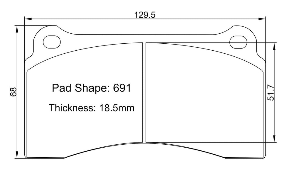 Paragon Pads P3 suit Nissan R35 Rear Street