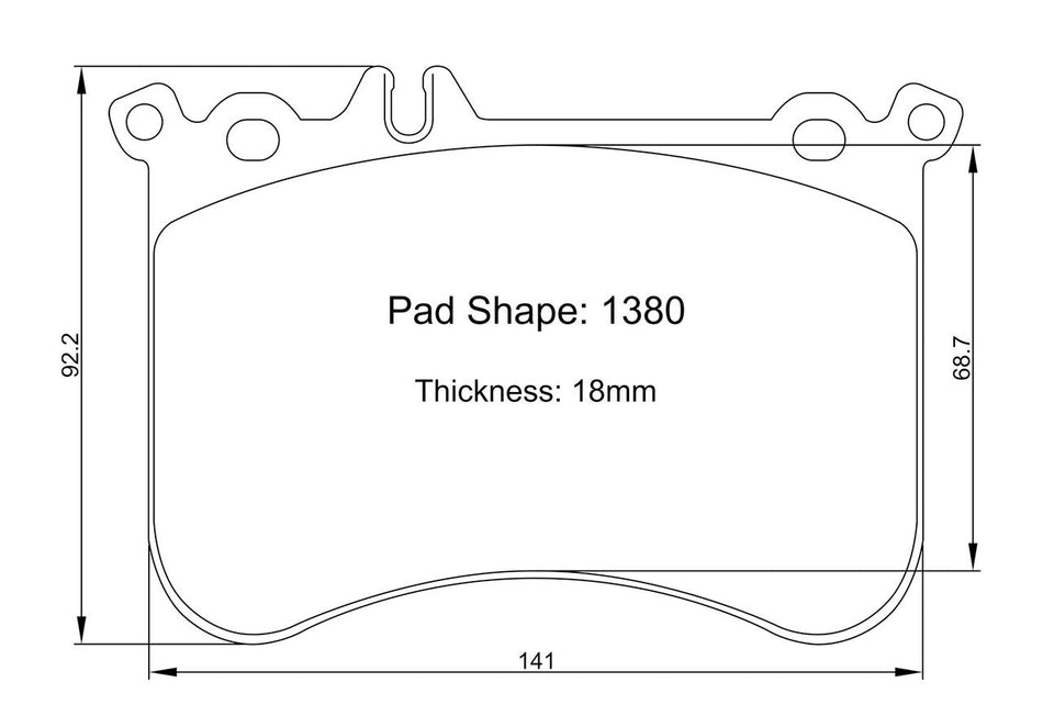 Paragon Brake Pads R7 PBP1380 suit Mercedes CLA45 C117, A45 AMG W176