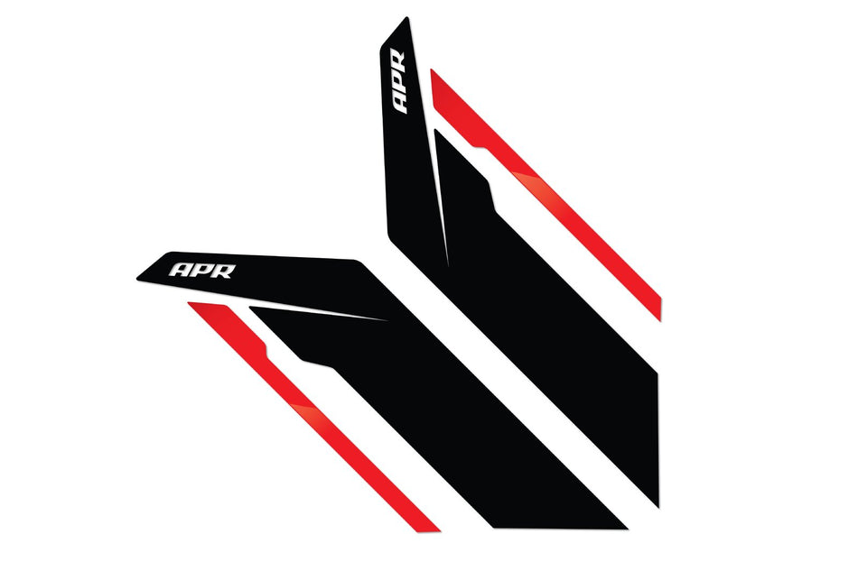 APR Sideburn Sticker Kit Black/Red Universal