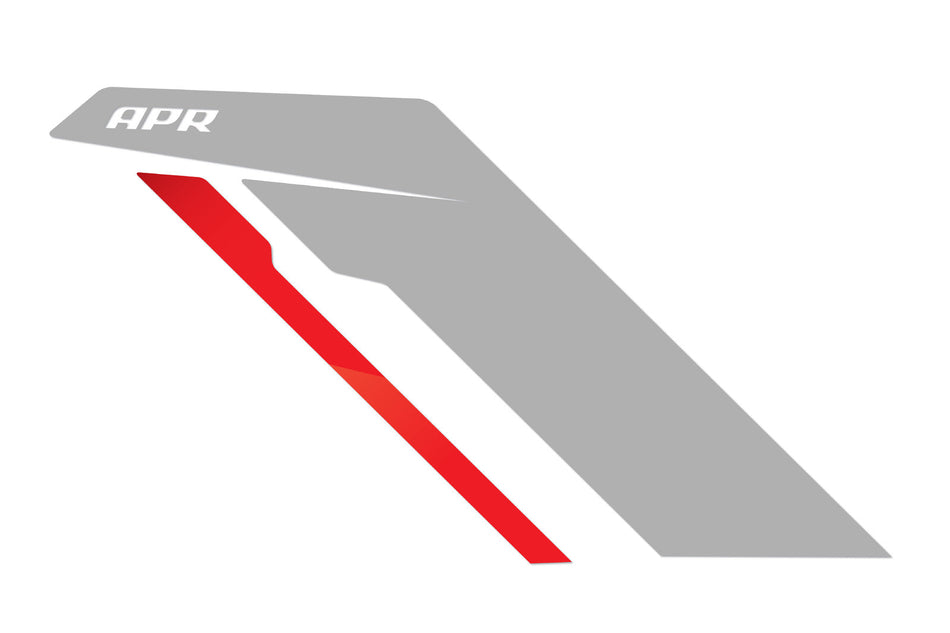 APR Sideburn Sticker Kit Silver/Red Universal