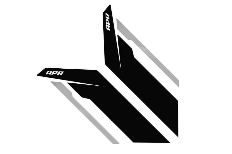 APR Sideburn Sticker Kit Black/Silver Universal