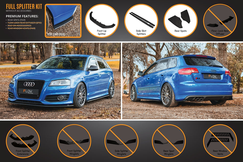 Flow Designs S3 8P2 Hatch (FL) Full Lip Splitter Set