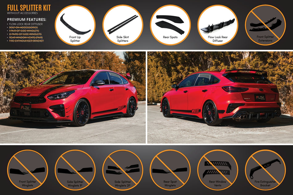 Flow Designs Cerato GT Hatch PFL Full Lip Splitter Set