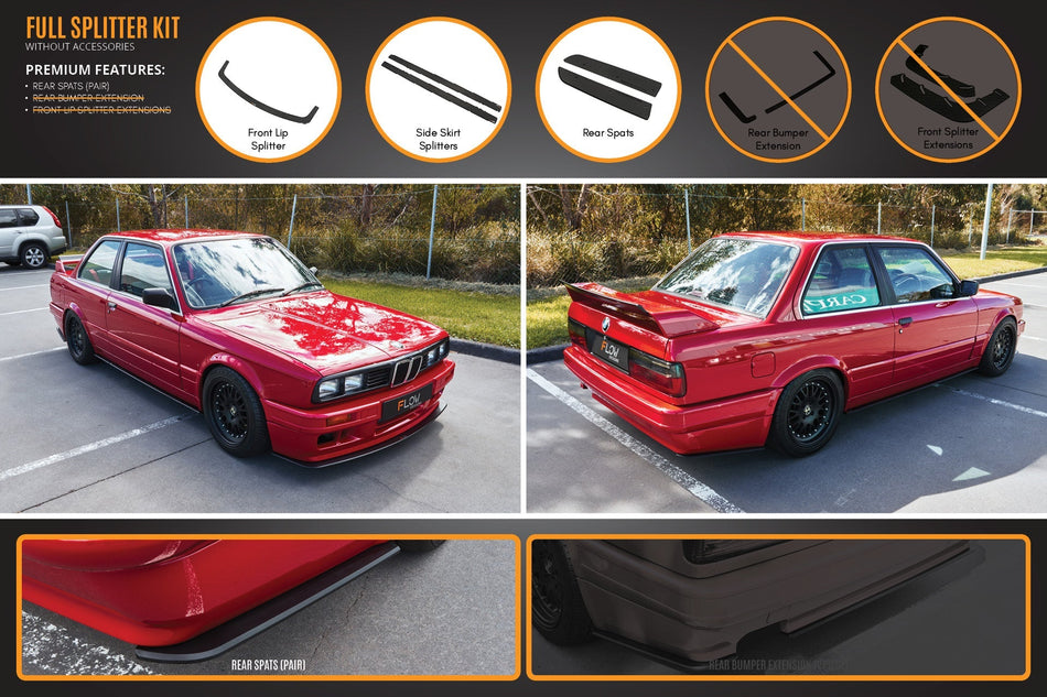 Flow Designs E30 M-Tech 2 Full Lip Splitter Set