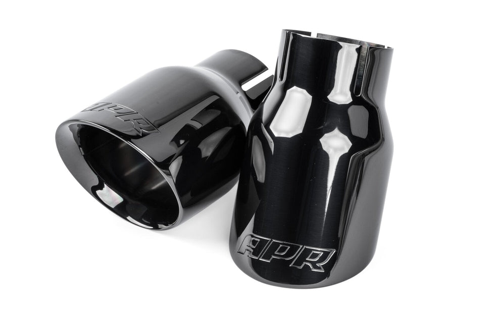 APR Double-Walled 3.5" Slash-Cut Tips Diamond Black Audi S3/S6/S7/VW Golf GTi/R/Porsche 718 Boxster/Cayman