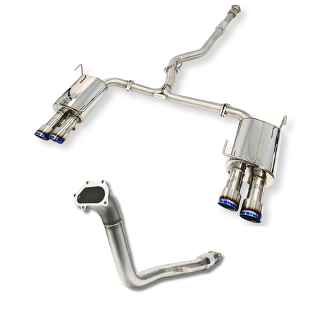 Korsh Subaru WRX 2011-14/STI 2011-2021 Turbo Back Exhaust - Stainless Steel with Titanium Tips