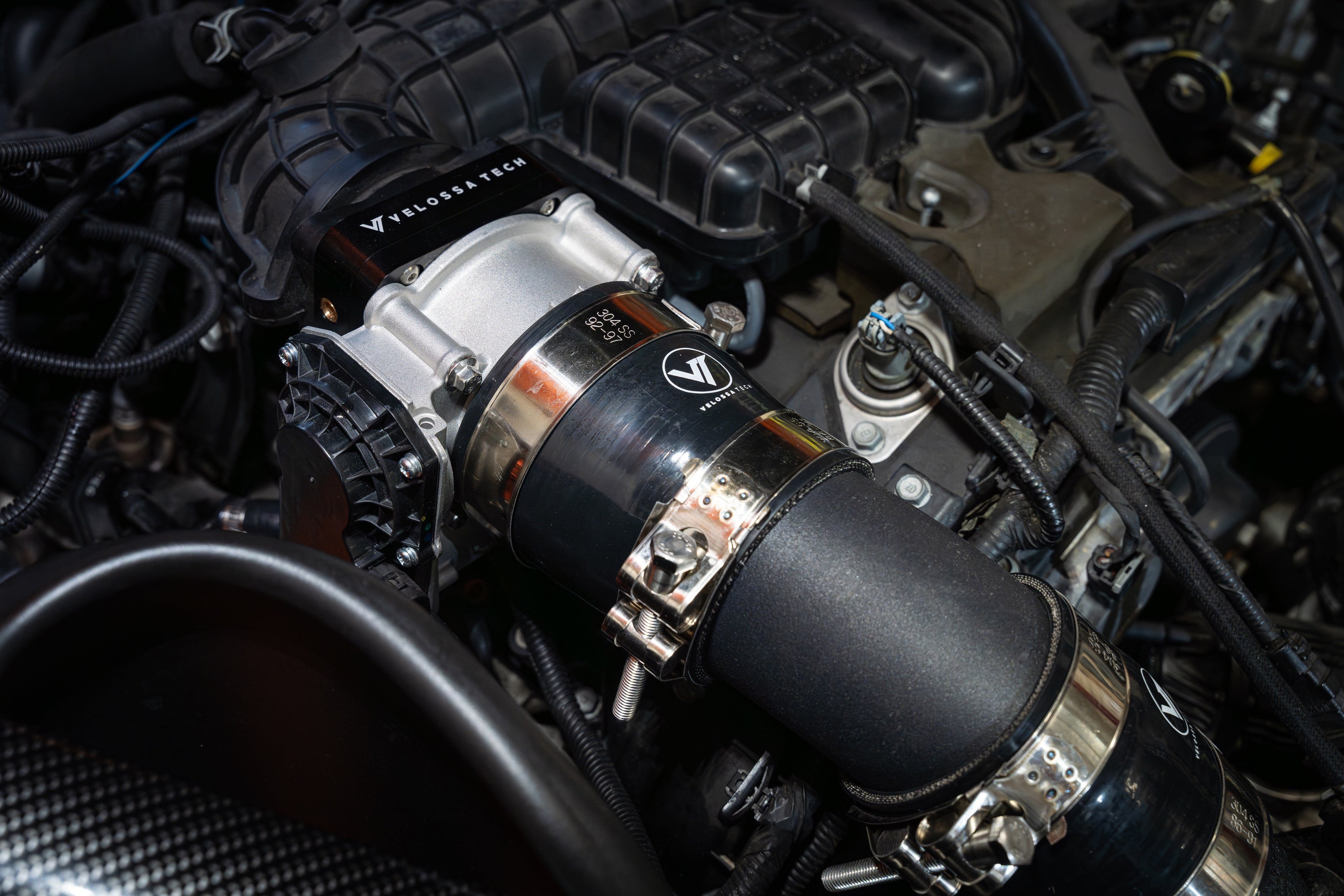 Velossa Tech 76mm KING SIZE Throttle Body and Multi-Plate Adapter Kit | Kia Stinger 3.3T & Genesis G70 3.3T 2017+ — view 9