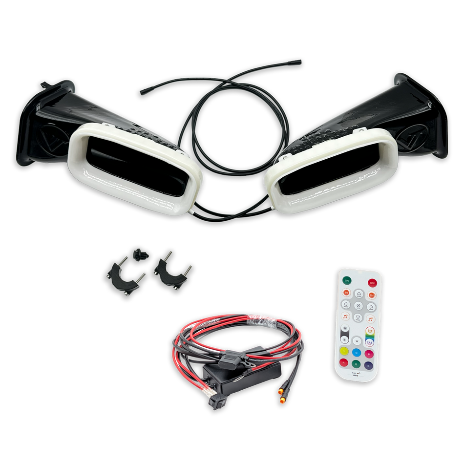 Velossa Tech Dual BIG MOUTH LIT KIT Ram Air Intake Snorkels | BMW X3 M & X3 M Competition (F97) 2020-2021