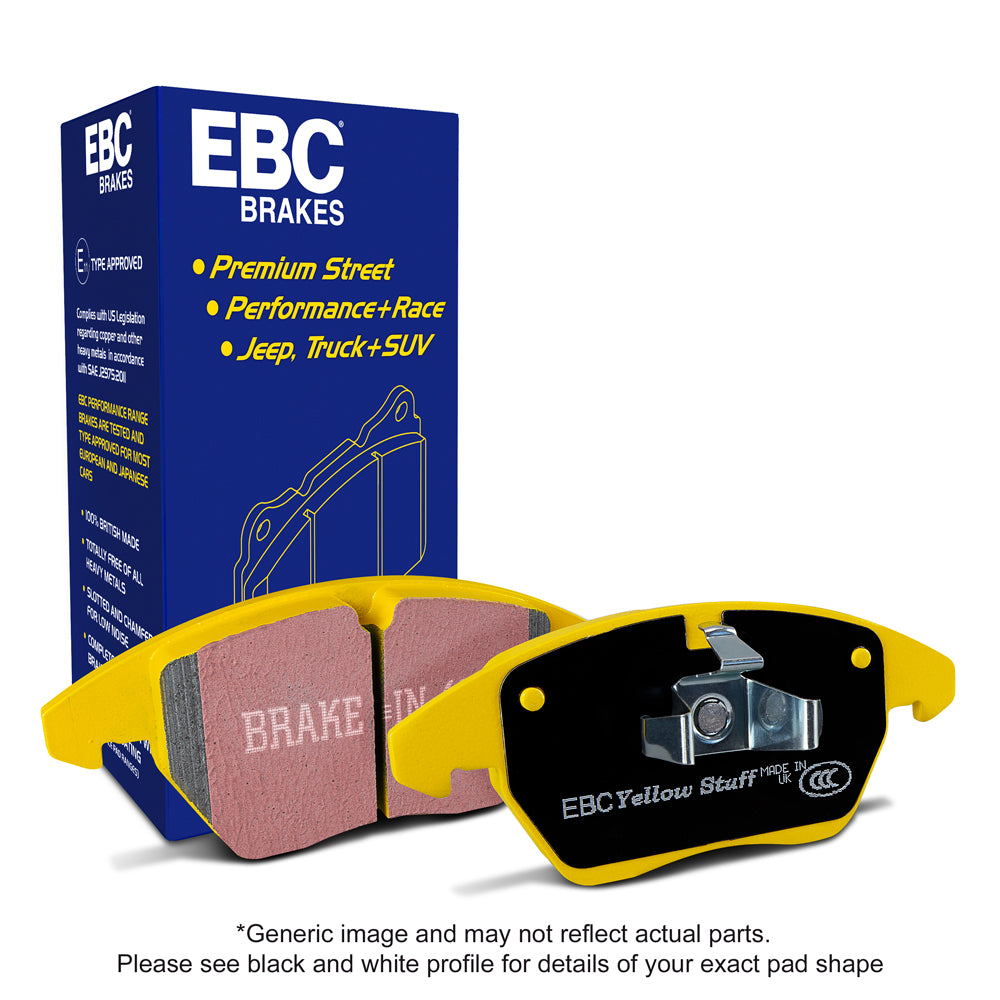 EBC Rear YellowStuff Brake Pads - Abarth 595 / Abarth 500 (DP41338/2R)