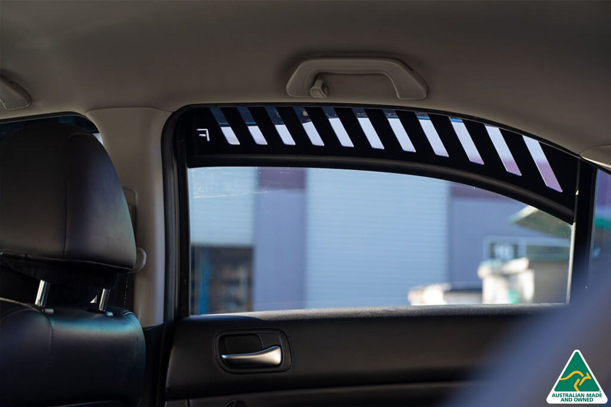 Blue Honda Accord Euro CL Rear Window Vents