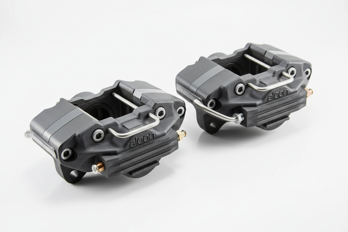 Alcon caliper pair pure white background