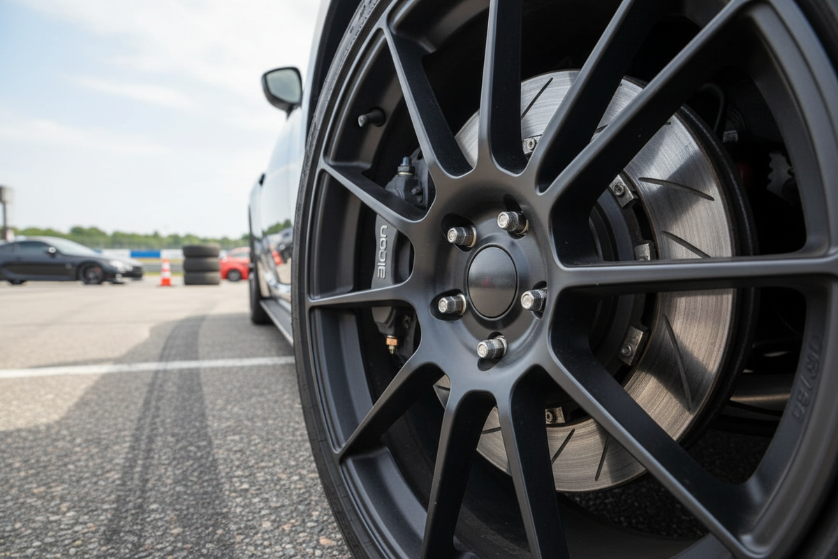 Alcon calipers track day rear shot