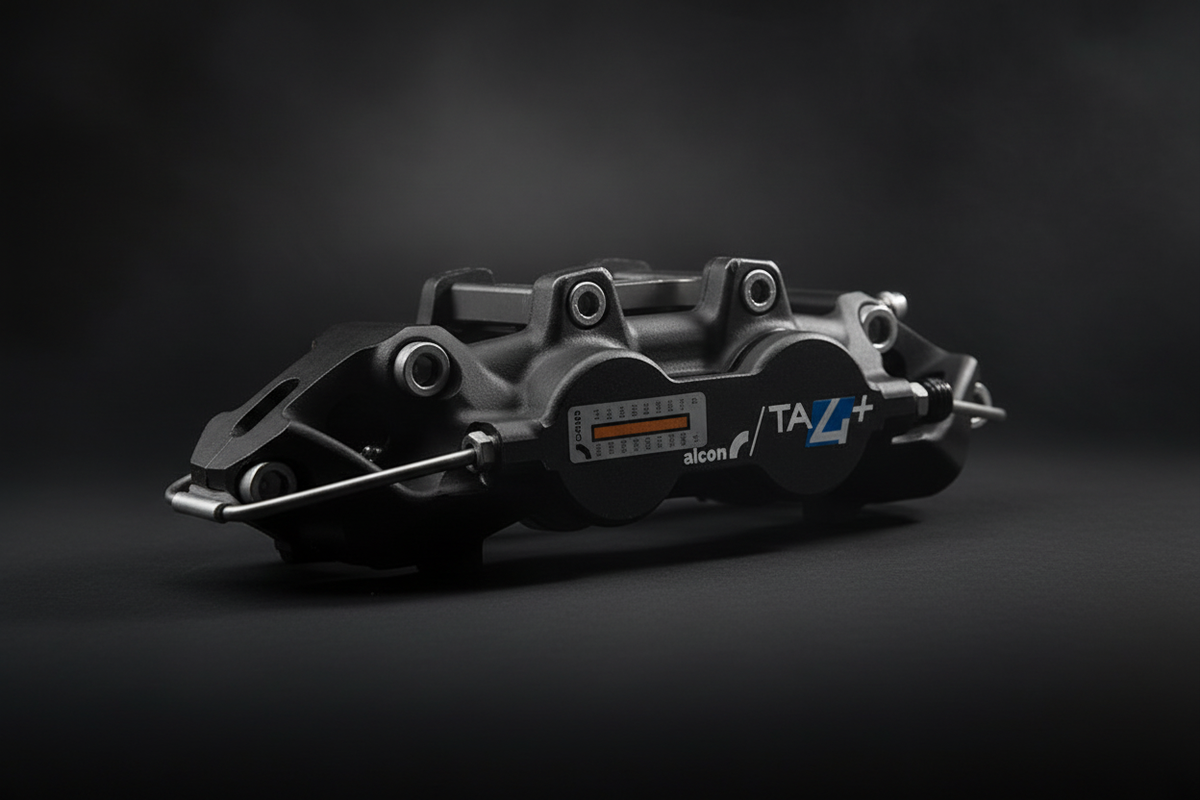 Alcon TA4+ caliper detail dark background