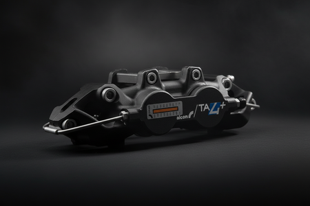 Alcon TA4+ caliper detail dark background