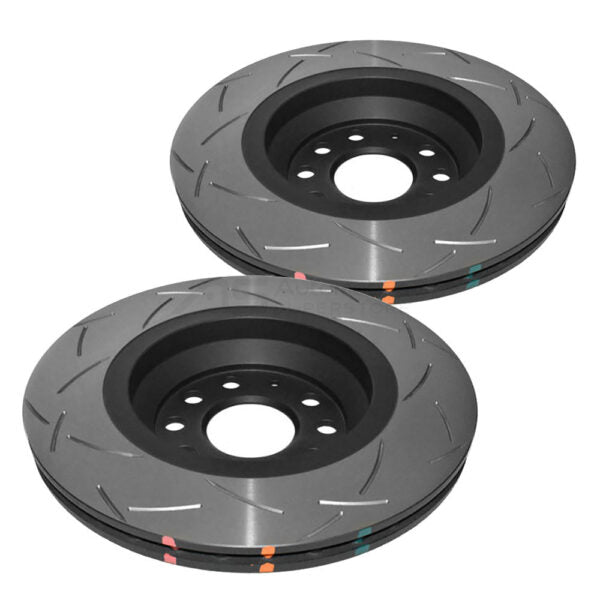 DBA T3 4000 Series Slotted Brake Rotors – Rear Pair For 2008-2017 Subaru WRX STI