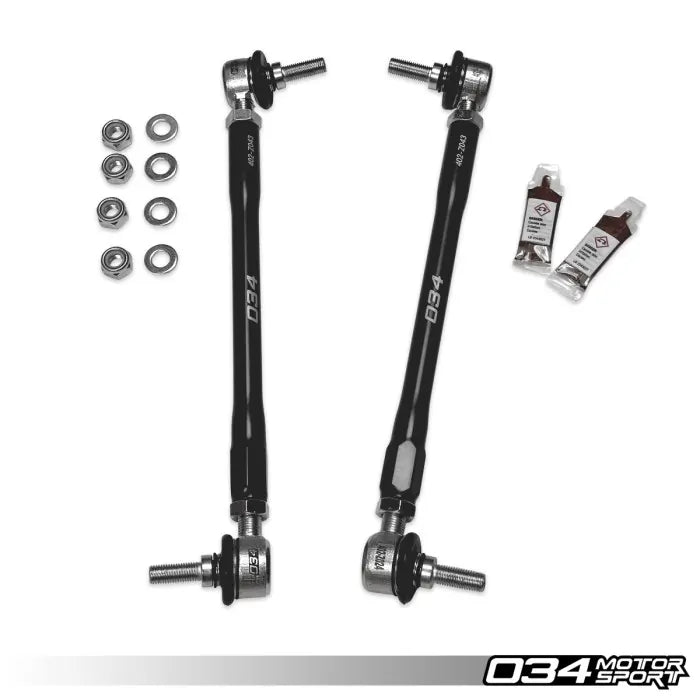 034Motorsport Dynamic+ Billet Adjustable Front Sway Bar End Links - BMW E8X & E9X (Non-M)